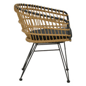 Set de Masa de dining Kliton-Naoki 3 piese din aluminiu si metal Antracit la nuante de negru, 80x80x74 cm, perspectiva suplimentara