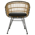 Set de Masa de dining Kliton-Naoki 3 piese din aluminiu si metal Antracit la nuante de negru, 80x80x74 cm, foto produs