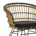 Set de Masa de dining Kliton-Naoki 3 piese din aluminiu si metal Antracit la nuante de negru, 80x80x74 cm, foto produs 6