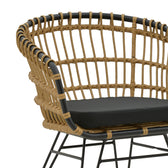 Set de Masa de dining Kliton-Naoki 3 piese din aluminiu si metal Antracit la nuante de negru, 80x80x74 cm, foto produs 6