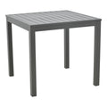 Set de Masa de dining Kliton-Naoki 3 piese din aluminiu si metal Antracit la nuante de negru, 80x80x74 cm, foto produs 8