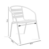 Set de Masa de dining Watson-Tade 3 piese metal-negru-sticla, D60x70 cm
