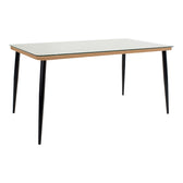 Set de Masa de restaurant Naoki-Tanish din de 7 piese din ratan Natural-metal-negru-sticla, 160x90x78 cm, foto produs