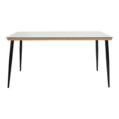 Set de Masa de restaurant Naoki-Tanish din de 7 piese din ratan Natural-metal-negru-sticla, 160x90x78 cm, foto produs 6