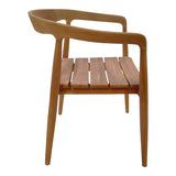 Set de Masa din lemn de tec 5 piese Noody-Kenda, Natural, 120x120 cm