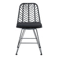 Set de masa dining cu 3 piese Kliton-Naoki, aluminiu & metal, antracit & negru, 80x80x74 cm, detaliu produs