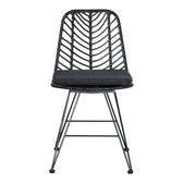 Set de masa dining cu 3 piese Kliton-Naoki, aluminiu & metal, antracit & negru, 80x80x74 cm, detaliu produs