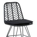 Set de masa dining cu 3 piese Kliton-Naoki, aluminiu & metal, antracit & negru, 80x80x74 cm, perspectiva suplimentara