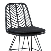 Set de masa dining cu 3 piese Kliton-Naoki, aluminiu & metal, antracit & negru, 80x80x74 cm, perspectiva suplimentara