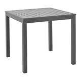 Set de masa dining cu 3 piese Kliton-Naoki, aluminiu & metal, antracit & negru, 80x80x74 cm