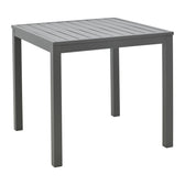Set de masa dining cu 3 piese Kliton-Naoki, aluminiu & metal, antracit & negru, 80x80x74 cm, foto produs