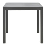 Set de masa dining cu 3 piese Kliton-Naoki, aluminiu & metal, antracit & negru, 80x80x74 cm