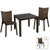 mobilier de gradina Set de Masa Explore-Confident set 5 piese maro 90x90x74 cm