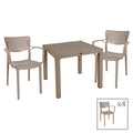 mobilier de gradina Set de Masa Explore-Fontline 5 piese capucino 90x90x74 cm