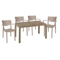 mobilier de gradina Set de Masa Explore-Forntline 5 piese Crem150x90x74 cm