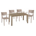mobilier de gradina Set de Masa Explore-Forntline 5 piese Crem150x90x74 cm