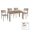 mobilier de gradina Set de Masa Explore-Forntline set 7 piese Crem150x90x74 cm
