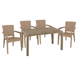 Set de Masa Explore-Halcyon pachet 5 piese, Crem, 150x90x74 cm