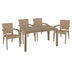 mobilier de gradina Set de Masa Explore-Halcyon pachet 5 piese Crem150x90x74 cm