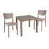 mobilier de gradina Set de masa Explore-Ignite 3 piese Crem 90x90x74 cm