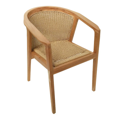 Set de masa Granny-Kenda 5 piese, Natural, D120x75 cm, imagine suplimentara