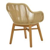 Set de masa Kalie-Kenda 7 piese, Natural, D120x75 cm, detaliu produs