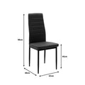 Set de Masa pentru 5 persoane Chloe-Parker din sticla, gri inchis-Natural, 120x70x75 cm, foto produs 8