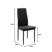 Set de Masa pentru 5 persoane Chloe-Parker din sticla, gri inchis-Natural, 120x70x75 cm, foto produs 8