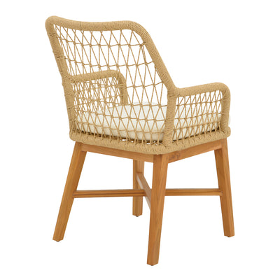 Set de masa pentru dining Elaiza-Kenda 5 piese din lemn de teak, Natural, D120x75 cm, detaliu produs