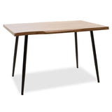 Set de masă și scaune Neve-Parker, Lemn/Metal, Negru, 120x80x75 cm