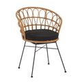 Set de Masa Thorio-Felicia 5 antracit aluminiu si placaj, Natural, 160x90x75 cm, imagine suplimentara
