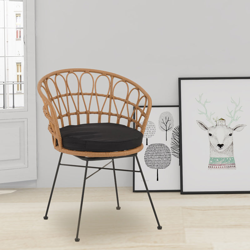 Set de Masa Thorio-Felicia 5 antracit aluminiu si placaj, Natural, 160x90x75 cm, detaliu produs