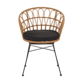 Set de Masa Thorio-Felicia 5 antracit aluminiu si placaj, Natural, 160x90x75 cm, perspectiva suplimentara