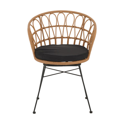 Set de Masa Thorio-Felicia 5 antracit aluminiu si placaj, Natural, 160x90x75 cm, perspectiva suplimentara