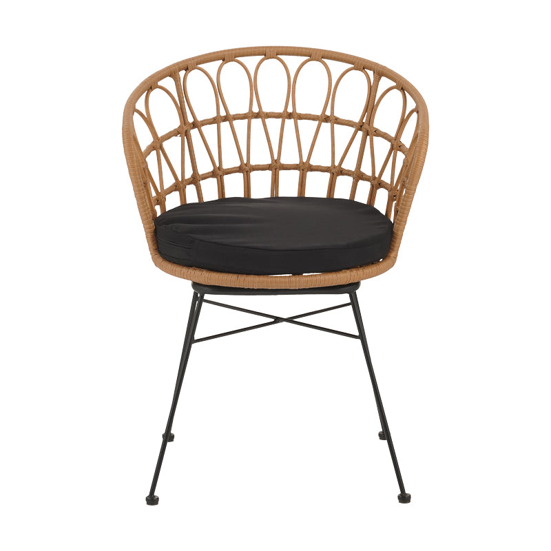 Set de Masa Thorio-Felicia 5 antracit aluminiu si placaj, Natural, 160x90x75 cm, perspectiva suplimentara