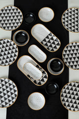 Set de mic dejun Chess, Negru, 18 piese