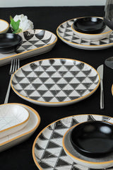 Set de mic dejun Chess, Negru, 18 piese