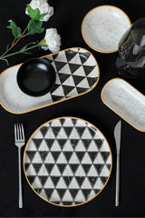 Set de mic dejun Chess, Negru, 18 piese