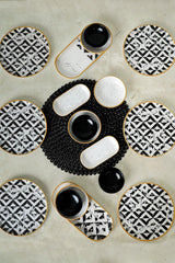 Set de mic dejun Grazie, Negru, 18 piese