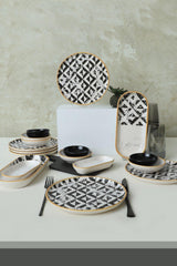 Set de mic dejun Grazie, Negru, 18 piese