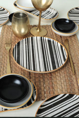 Set de mic dejun, Negru, 22 cm