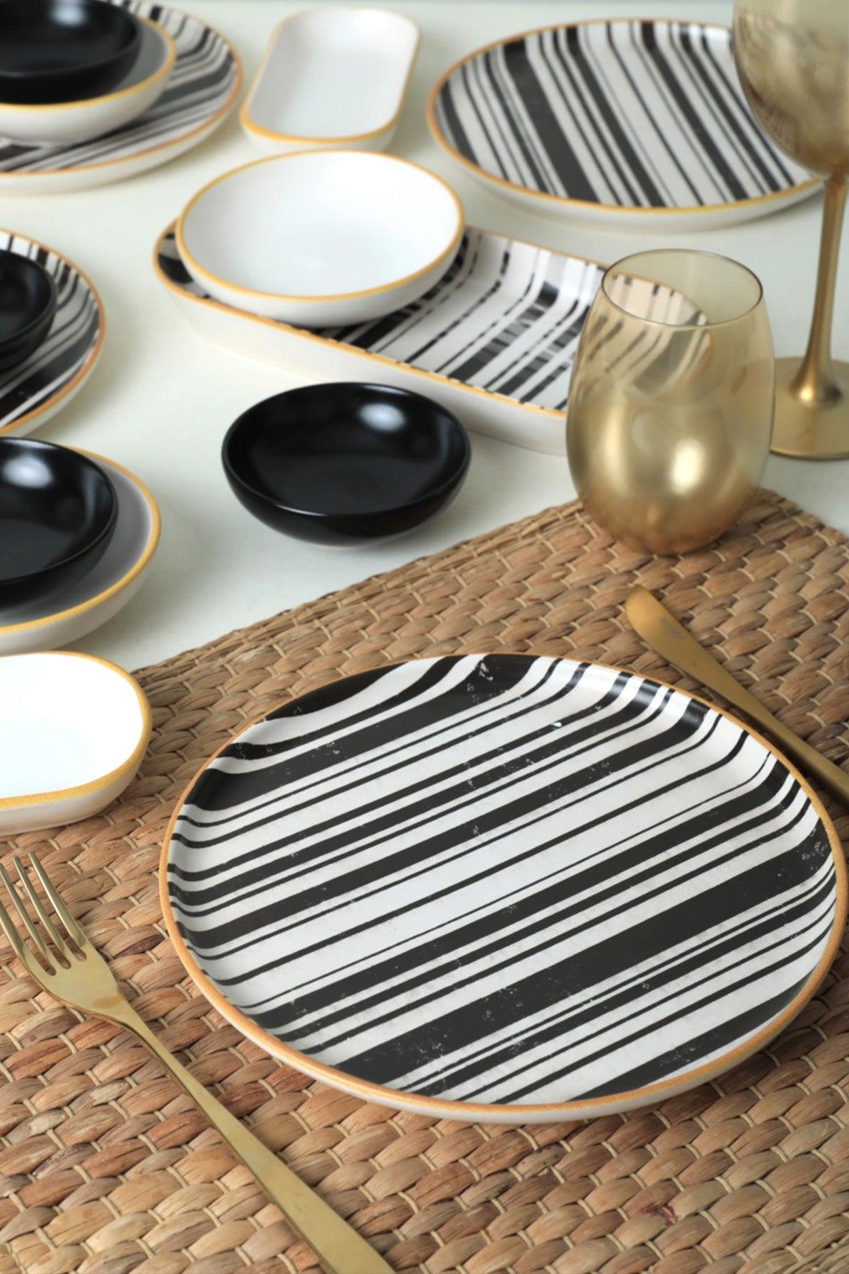 Set de mic dejun, Negru, 22 cm