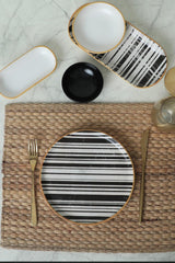 Set de mic dejun, Negru, 22 cm