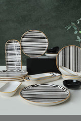 Set de mic dejun, Negru, 22 cm