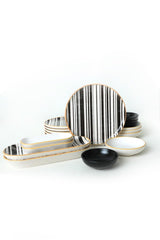 Set de mic dejun, Negru, 22 cm