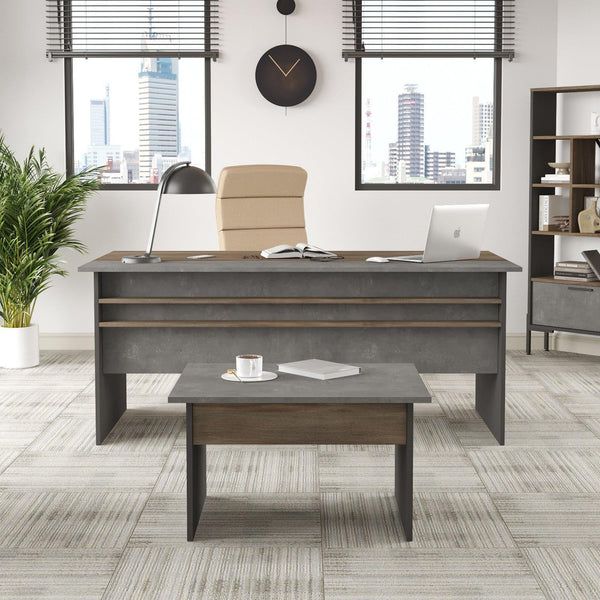 Set de mobilier de birou Sartoria Mini, Maro, 2 piese, Birou - Masa, 180x90x75 cm
