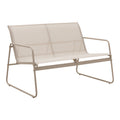 Set de mobilier de exterior cu funcție relaxare Veranda, textilene-metal, cappuccino, 110x74x75 cm, detaliu produs