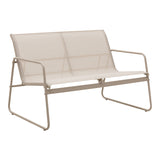 Set de mobilier de exterior cu funcție relaxare Veranda, textilene-metal, cappuccino, 110x74x75 cm