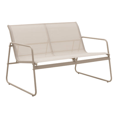 Set de mobilier de exterior cu funcție relaxare Veranda, textilene-metal, cappuccino, 110x74x75 cm, detaliu produs