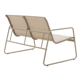 Set de mobilier de exterior cu funcție relaxare Veranda, textilene-metal, cappuccino, 110x74x75 cm